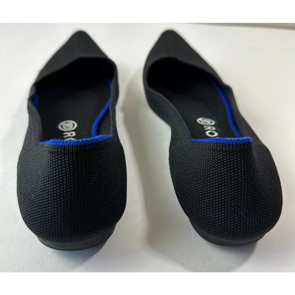 Rothy's The Point Black Solid Textile Ballet Flats Shoes Women's Size 9.5 - Picture 4 of 15